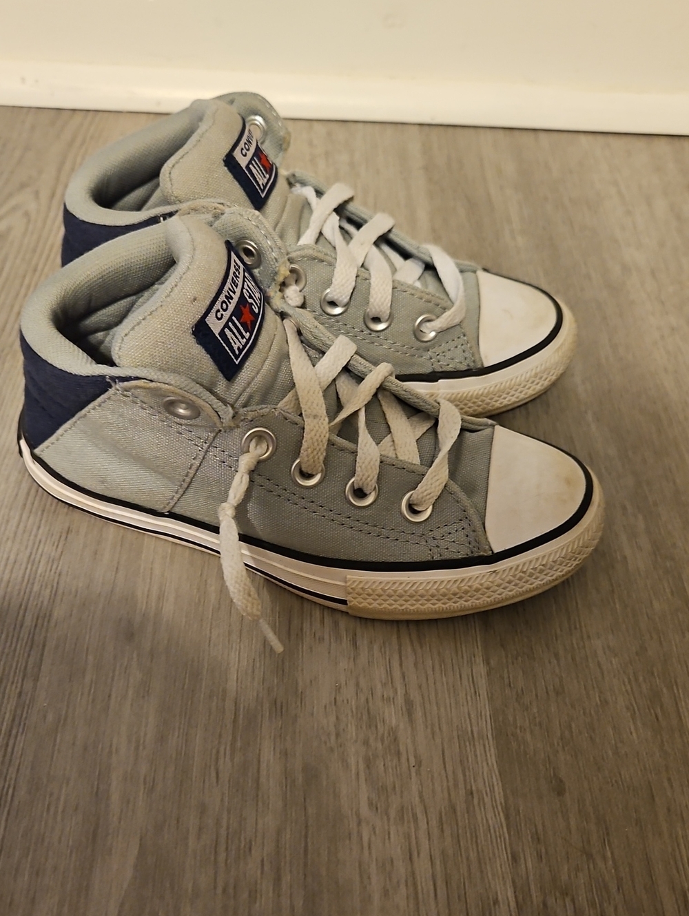 Converse Kids' Light Gray High-Top Sneakers